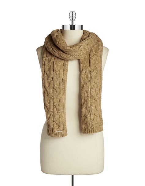 michael kors cable knit scarf